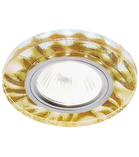 Встраиваемый точечный светильник S232 W/G белый/золото/MR16+3W(LED WHITE)