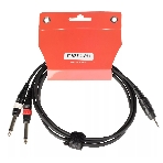 Кабель аудио FORCE FLC-38/1.51/8' TRS mini Jack - 2x1/4' TS Jack, стерео, используется для подключения смартфона к микшеру и аудио интерфейсу, диаметр 4,8 мм, длина 1,5 м, фото2