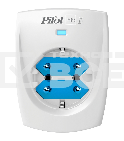 Сетевой фильтр ZIS PILOT BIT S, 1 розетка, 16А/3,5кВт, св.серый