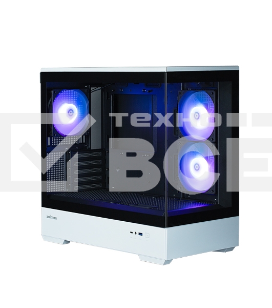 Компьютерный корпус ZALMAN P30 BW, MATX, BLACK/WHITE, WINDOW, 2x3.5