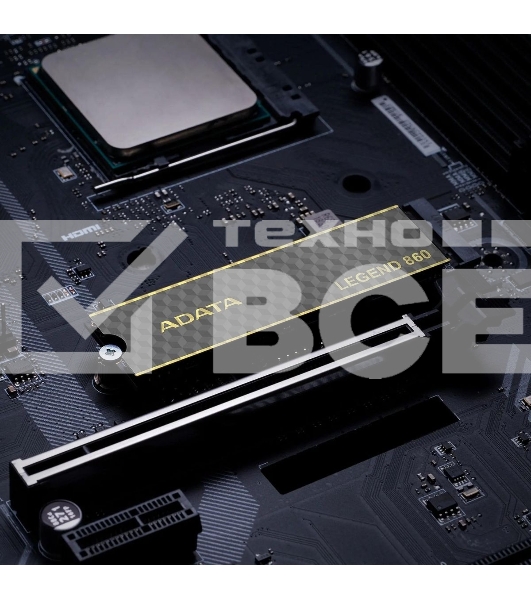 Накопитель SSD ADATA LEGEND 860, 1024Gb, PCIe 4.0 x4, 2280, NVMe, R/W 6000/4000, с радиатором