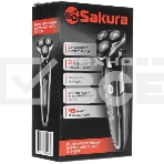 Бритва электрическая Sakura SA-5425BK 3гол триммер влаж.бритьё, фото11