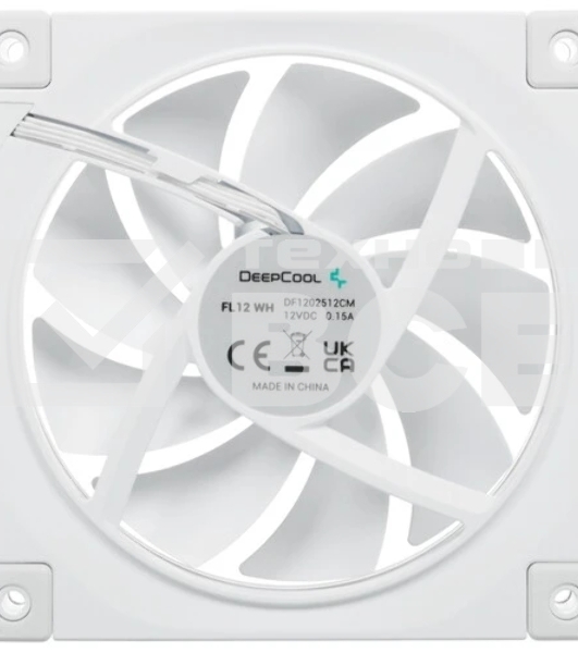 Вентилятор для корпуса DEEPCOOL FL12 WH белый, 120 мм, 2150 об/мин, 32 дБ, 4 pin