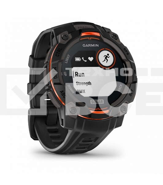 Смарт-часы Garmin Instinct 3 Solar черный, черный ремешок 45мм