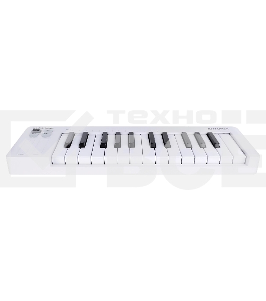 Клавиатура MIDI [231511] Arturia [MicroLab 3 White] 25 клавиш, чувствительных к скорости нажатия, сенсорные полосы pitch и modulation, режим игры аккордами, разъем для подключения педали, type-c, ПО: Analog Lab Intro, Ableton Live Lite. Цвет - белый.
