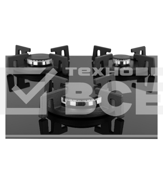 Газовая панель Weissgauff HG 631 BGV черный