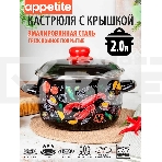 Кастрюля Appetite 1RC161M Лобстер с крышкой эмаль, сфер. 2 л, фото2