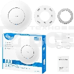 Точка доступа AX3000 Dual Band Ceiling Mount Wi-Fi 6 Access Point, Chipset MT7981, 802.11ax/ac/a/b/g/n, 2402Mbps at 5GHz + 574Mbps at 2.4GHz, 1 x 2.5G RJ45 Port, MU-MIMO, Support 12V DC or 802.3at PoE or Passive PoE, Internal Antennas, 48V passive PoE ada, фото2