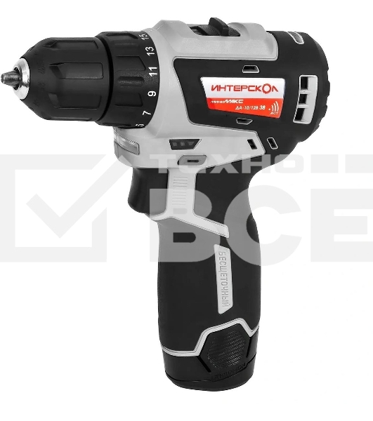 Дрель-шуруповерт аккумуляторная Интерскол ДА-10/12В 38 аккум. патрон:быстрозажимной (кейс в комплекте) (757.3.2.46)