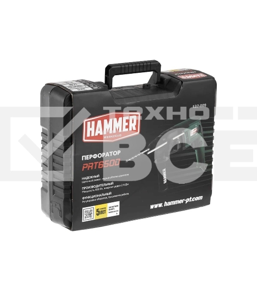 Перфоратор Haммer Flex PRT650D 650 Вт SDS+ 24мм 0-1000об/мин 2.4Дж 3 режима кейс