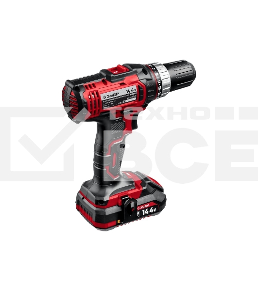 Дрель-шуруповерт аккумуляторная Зубр ДШЛ-145-21, Аккумуляторная, 14,4В, Кейс