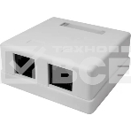 Розетка Suprlan 10-0309-1, наклад. RJ45 2 кат.5E UTP, фото 1
