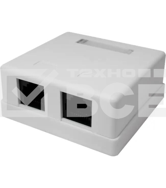 Розетка Suprlan 10-0309-1, наклад. RJ45 2 кат.5E UTP