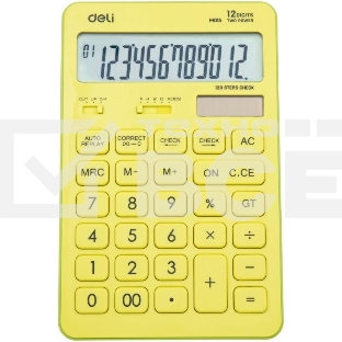Калькулятор настольный Deli Touch EM01551 желтый 12-разр.
