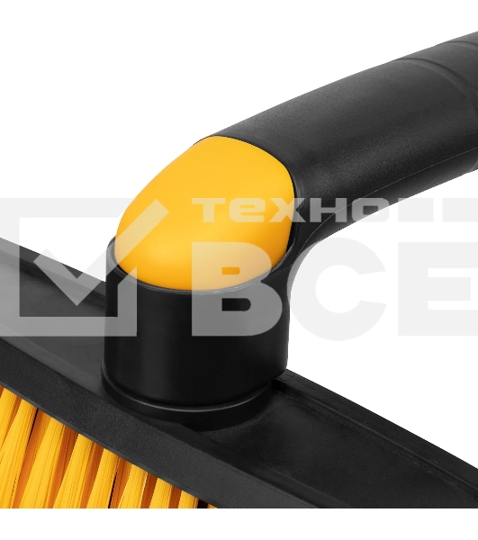 Щетка сметка со скребком Denzel телескоп, поворотная голова, 750-1120 мм