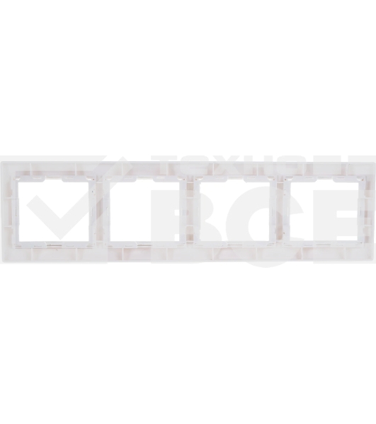Рамка 4-м КВАРТА РГ-4-КБ горизонт. бел. ИЭК EMK40-K01-DM