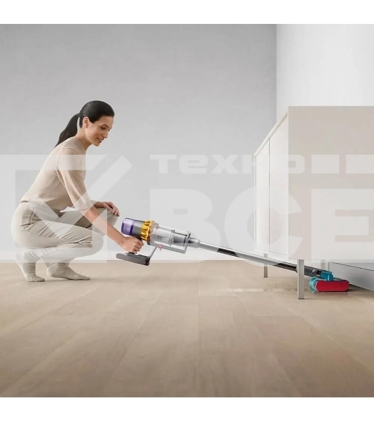 Пылесос вертикальный Dyson V15s Detect Submarine (448798-01) серый, питание от аккумулятора, 240 Вт, уборка влажная/сухая, пылесборник 0,76 л, работа от АКБ max 60 мин.