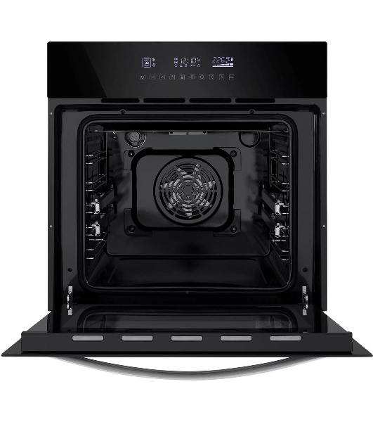 Шкаф духовой электрический Maunfeld EOEH.5811B, встраиваемый, 59л, дверца с 2 стеклами, черный