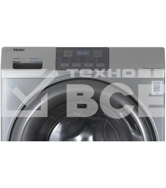 Стиральная машина Haier HW60-BP12919AS, с фронтальной загрузкой, 6кг, 1200об/мин, с паром, инверторная
