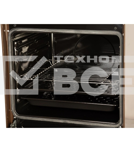 Плита электрическая Hansa FCEB53000 коричневый, конфорок 4 шт, духовка 69 л, 50 см x 85 см x 60 см