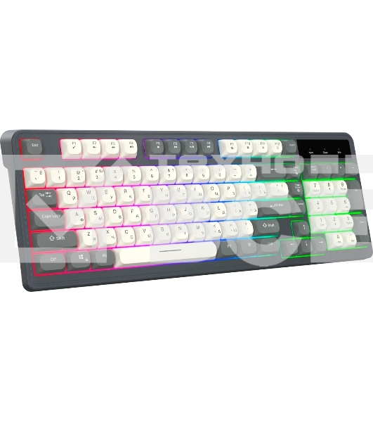 Клавиатура Oklick 731G проводная, USB Type-A, серый/белый