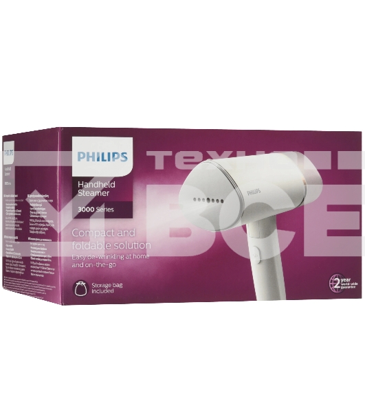 Отпариватель Philips STH3020/10 белый, 1000 Вт, 20 г/мин, 120 мл