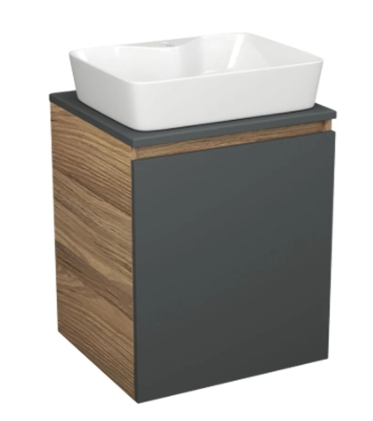 Тумба Bau Dream Blackwood 50 графит, раковина BAU Nimb 51х41 белая, смеситель Hotel Dream Black, нерж. сталь, черный, выпуск клик клак черный