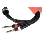 Кабель аудио FORCE FLC-38/1.51/8' TRS mini Jack - 2x1/4' TS Jack, стерео, используется для подключения смартфона к микшеру и аудио интерфейсу, диаметр 4,8 мм, длина 1,5 м, фото3