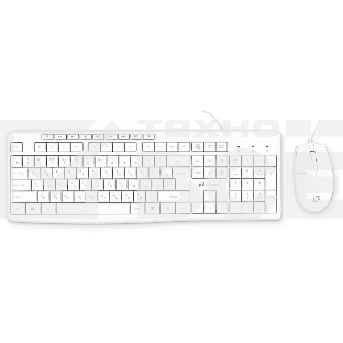 Клавиатура + мышь Оклик S650 клав:белый мышь:белый USB Multimedia (1875257)