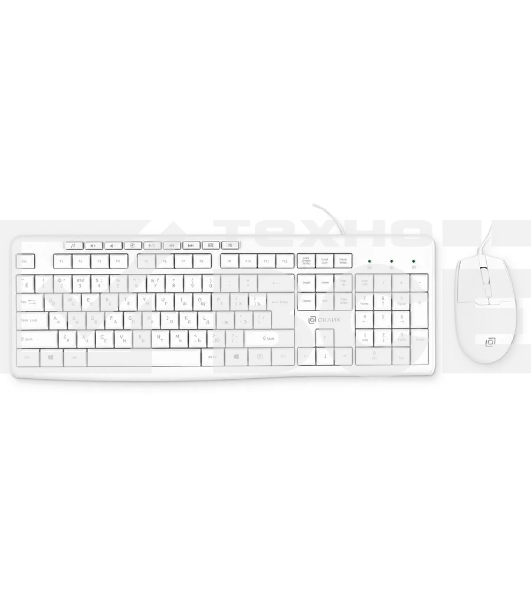 Клавиатура + мышь Оклик S650 клав:белый мышь:белый USB Multimedia (1875257)