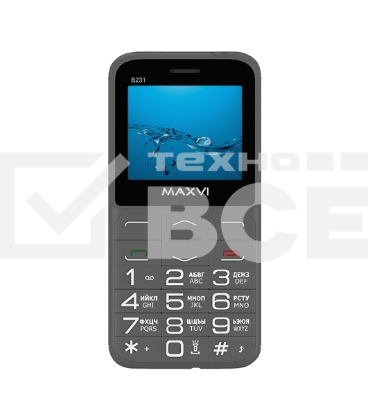 Мобильный телефон Maxvi B231 серый
