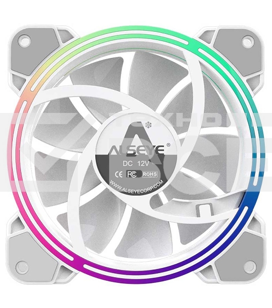 Вентилятор для корпуса Alseye Halo 4.0-W kit (3шт.) белый, 120 мм, 1300 об/мин, 24.8 дБ, 4 pin
