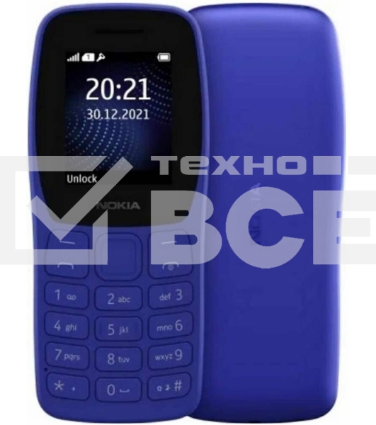 Мобильный телефон NOKIA 105 TA-1423 SS EAC2+ синий