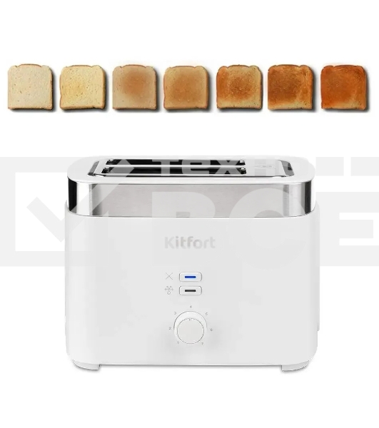 Тостер Kitfort КТ-4025 белый/стальной