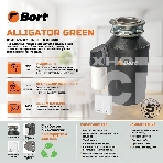 Измельчитель пищевых отходов Bort Alligator Green 750Вт черный, фото7