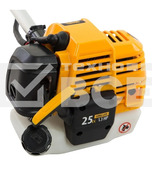 Триммер Denzel DT 25 бензиновый 25см3 1.3 лс. неразъемная штанга состоит из 2 частей