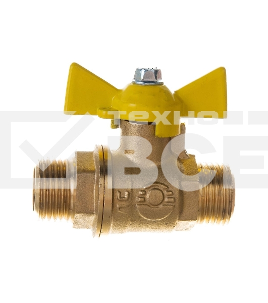 Кран шаровой для газа VALFEX 11Б27фтМ 1/2' НН ручка бабочка