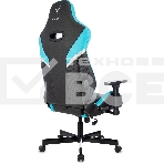 Кресло игровое Knight Thunder 5X черный/голубой эко.кожа крестов. металл, фото37