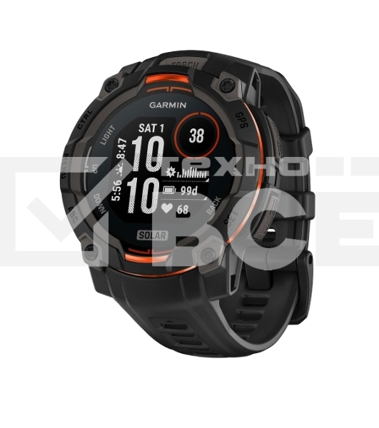 Смарт-часы Garmin Instinct 3 Solar черный, черный ремешок 45мм