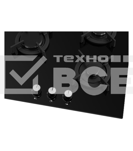 Газовая панель Weissgauff HG 631 BGV черный