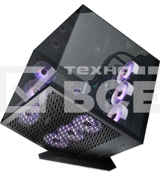 Компьютерный корпус Azza CUBE PLUS черный без БП ATX 6x120мм 2xUSB 3.0 1xUSB3.1 audio bott PSU