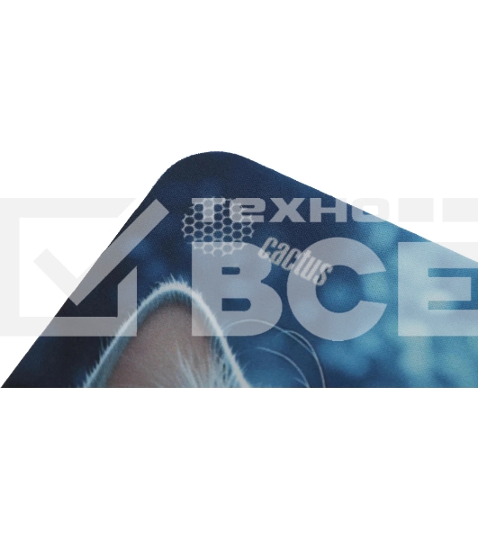 Коврик для мыши Cactus белый Cat 220x180x2мм (CS-MPC-P06XS)