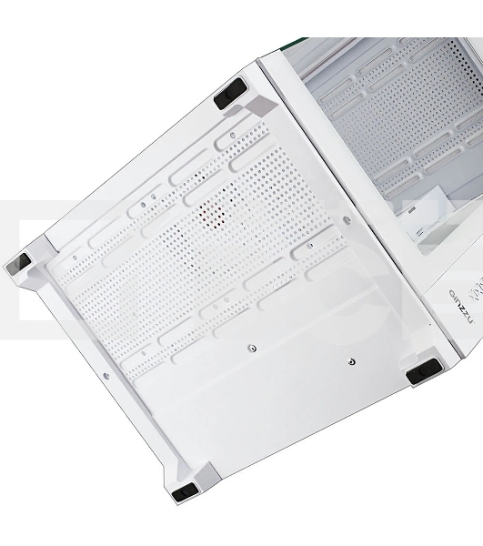 Компьютерный корпус Ginzzu V420 RGb подсветка, закаленное стекло 1*USB 3.0,1*USB 2.0, AU белый mATX