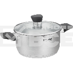 Кастрюля Rondell Strike Grey Ultra RDS-1949 4.8 л. d=24 см (с крышкой) сталь, фото 1