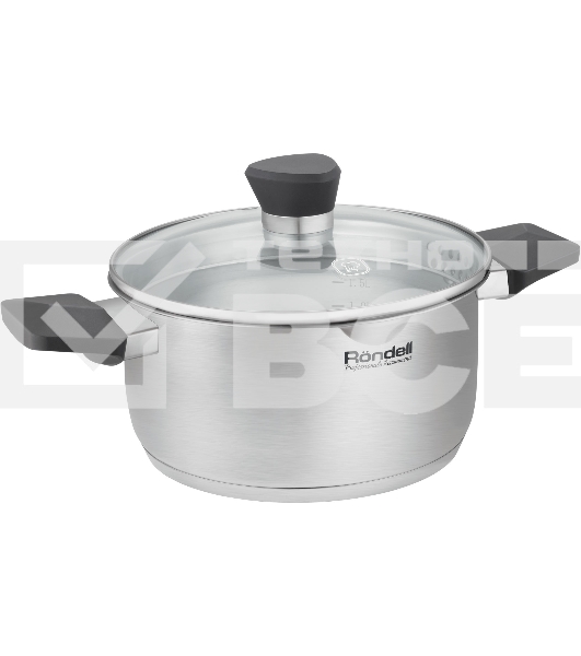 Кастрюля Rondell Strike Grey Ultra RDS-1949 4.8 л. d=24 см (с крышкой) сталь