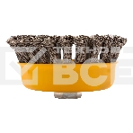 Щетка для УШМ Denzel 125 мм, Чашка, крученая нержавеющая проволока 0,5 мм, М14 746273, фото6