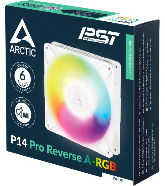 Вентилятор в корпус Arctic Cooling Вентилятор корпусной ARCTIC P14 Pro Reverse A-RGB White (ACFAN00324A) 