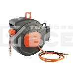 Шланг Patriot 520002445 пневматический армированный на автоматической катушке PHC 20/16H (прямой, гибрид , длина 20 м, диаметр 10х16, раб/макс давление  20/60 бар, мин/макс температура -5/45С, быстросъем рапид, резьба 1/4'), фото 1