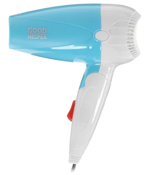 Фен Goodhelper HD-F083 голубой/белый, 800 Вт, компактный