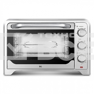 Мини-печь BQ EO1002B Steel-Black. Мощность 1600 Вт, Объем 30 л, Конвекция, 5 режимов работы, Таймер до 60 мин